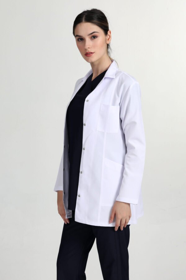 Ceket Boy Gömlek Yaka Doktor Hemşire Öğretmen Önlüğü Beyaz