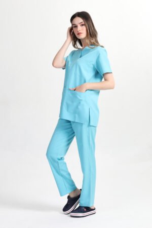 Alternative view of Doktor Hemşire Forması Takım Turkuaz Alpaka Kumaş