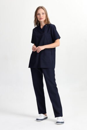 Doktor Hemşire Forması Takım Lacivert Terikoton Kumaş