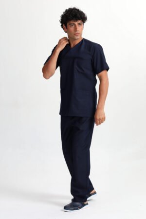 Zarfyaka Doktor Hemşire Veteriner Forması Takım Lacivert (Alpaka Kumaş)