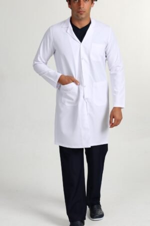 Alternative view of Erkek Önlük Doktor Hemşir Öğretmen Önlüğü Gömlek Yaka Uzun Önlük