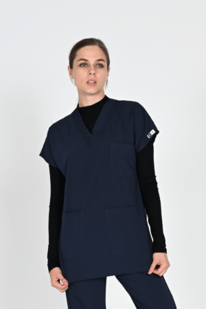 Alternative view of Tesettür Yarasa Kol Doktor Ve Hemşire Forması Scrubs Takım 75cm Lacivert